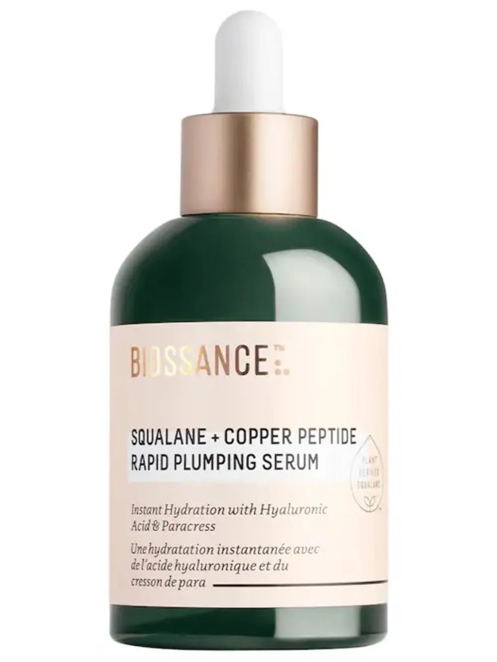 Biossance Squalane + Copper Peptide Rapid Plumping Serum 60ml - NO BOX